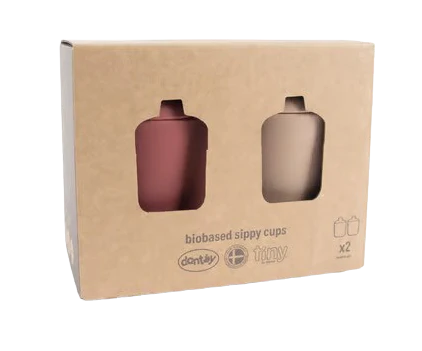 BIO Sippy Cup Set - Ruby Red/Tan - Image 2