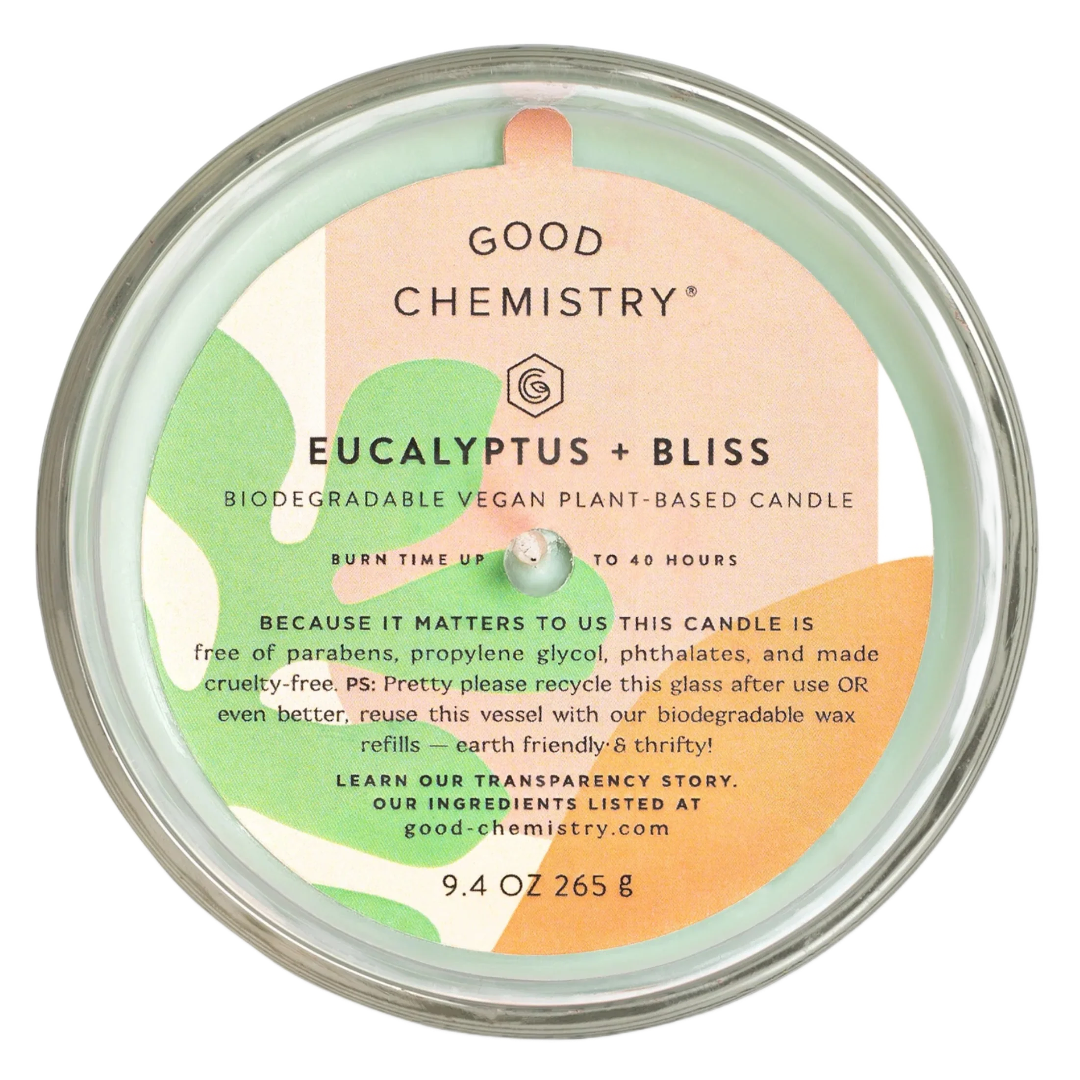 Bistro Glass Candle - Eucalyptus + Bliss - Image 2