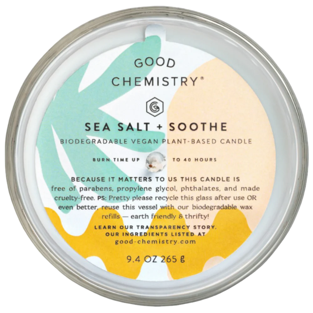 Bistro Glass Candle - Sea Salt + Soothe - Image 2