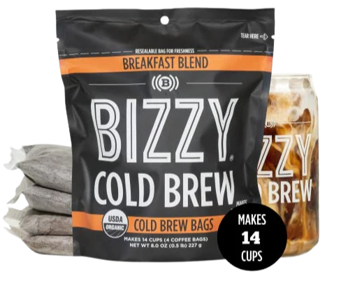 Organic Cold Brew Coffe Breakfast Blend (4 Bags)