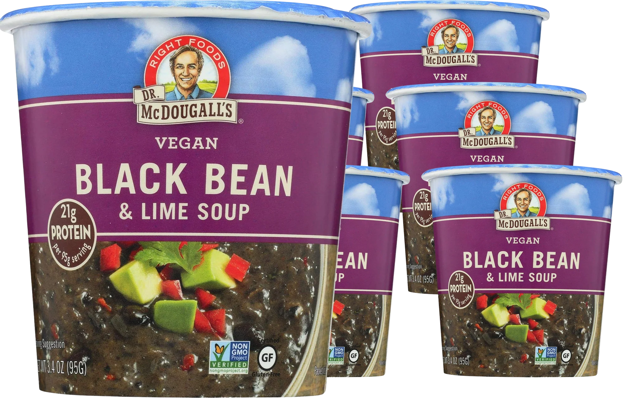 Black Bean & Lime Soup Big Cup (6 Pack)