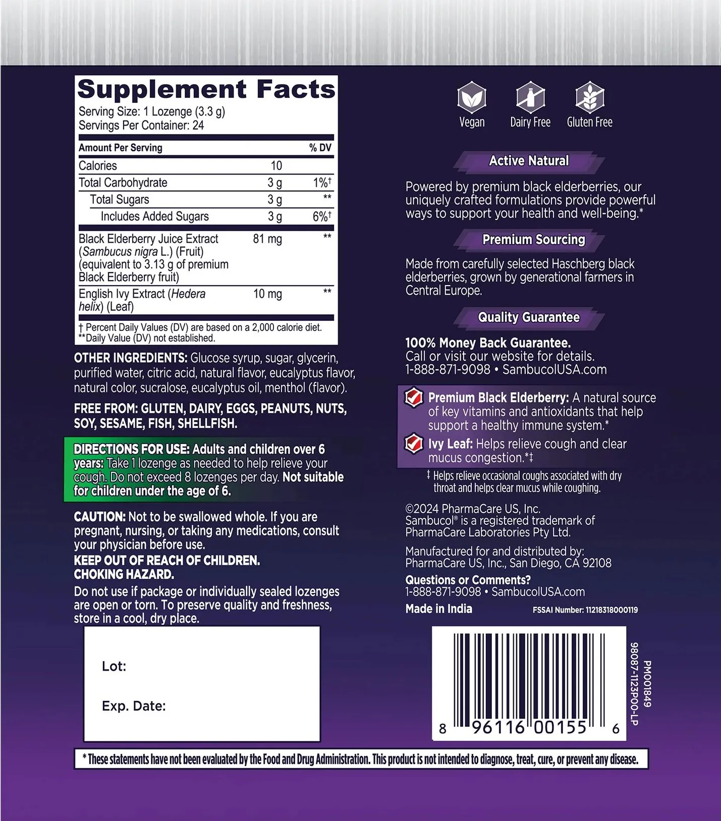 Black Elderberry Cough Relief Lozenge (24 CT) - Image 4
