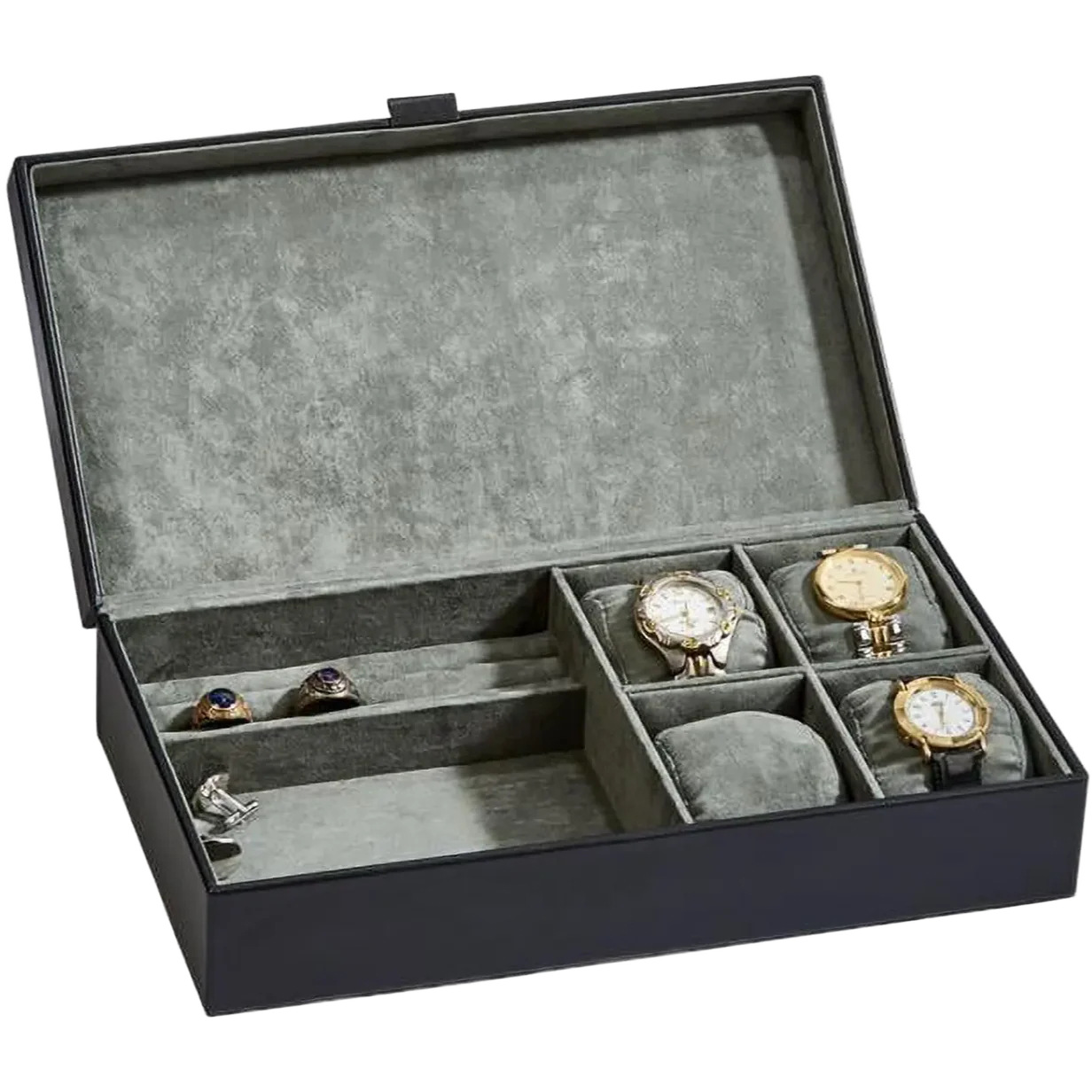 Black Leather Jewelry Box
