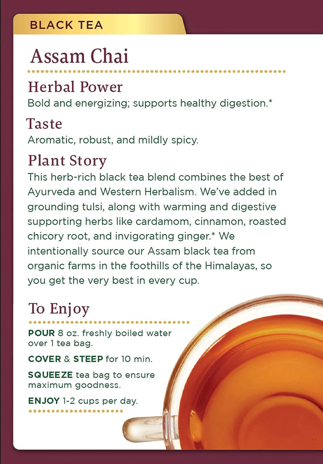 Black Tea Assam Chai 16 Ct - Image 2