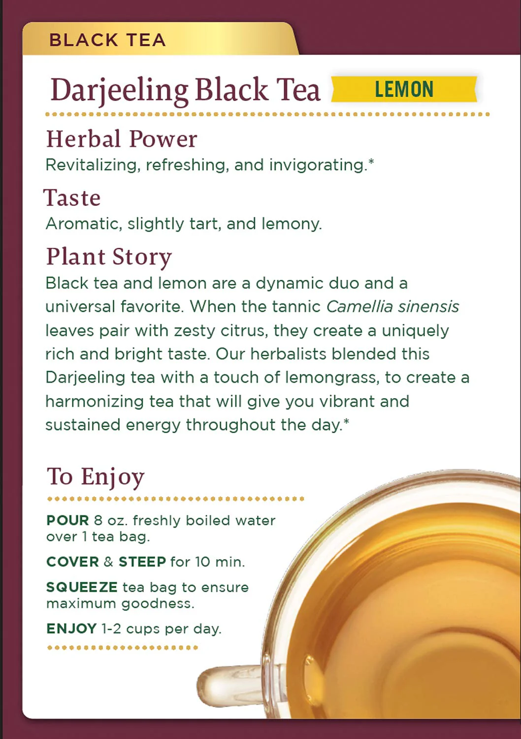 Black Tea Darjeeling Lemon 16 Ct - Image 2
