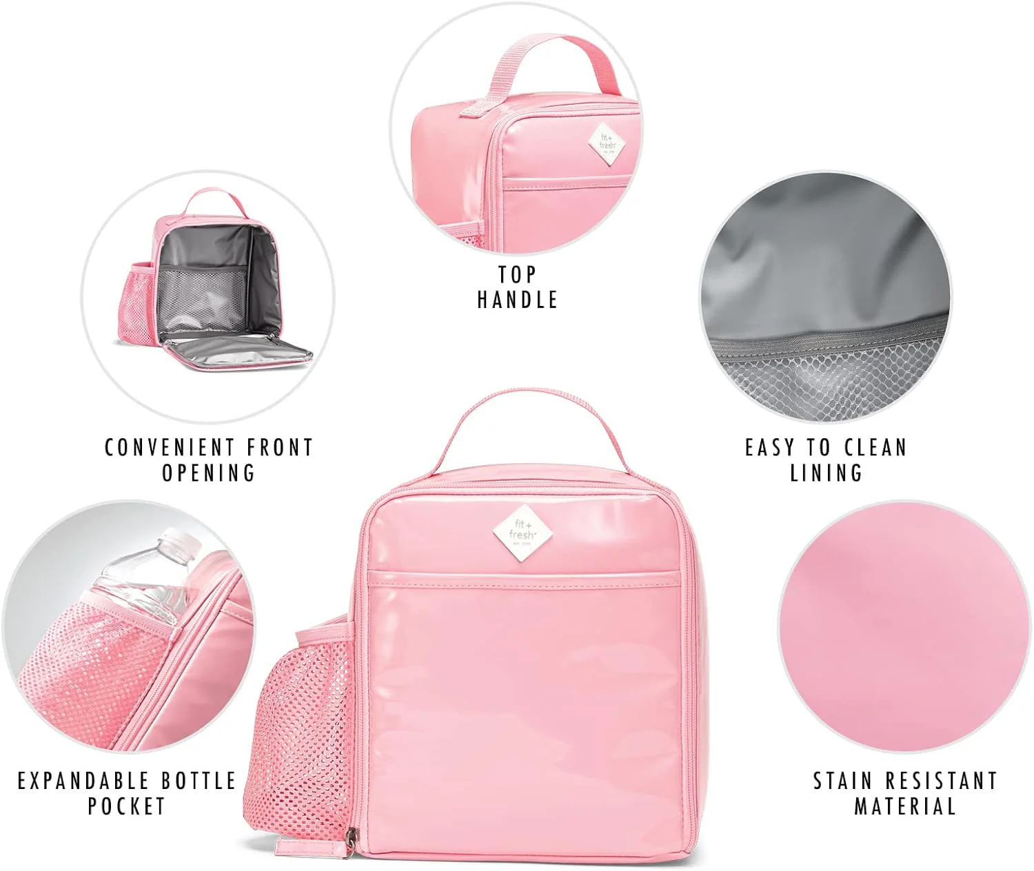 Blake DIY Insulated Lunch Bag - Pink - Image 3