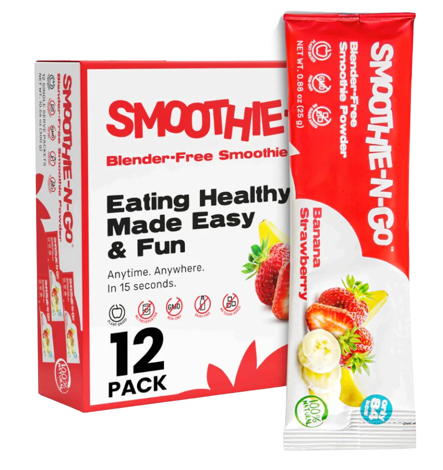 Blender-Free Smoothie Powder Mix - Banana-Strawberry (12 Pack)