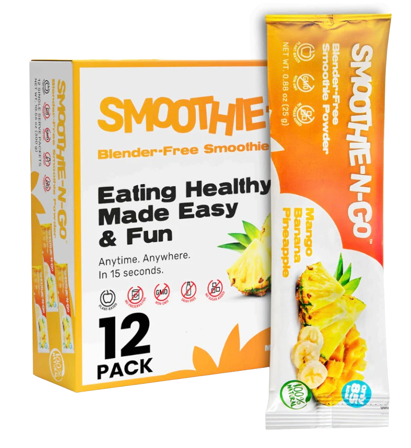 Blender-Free Smoothie Powder Mix - Mango-Banana-Pineapple (12 Pack)