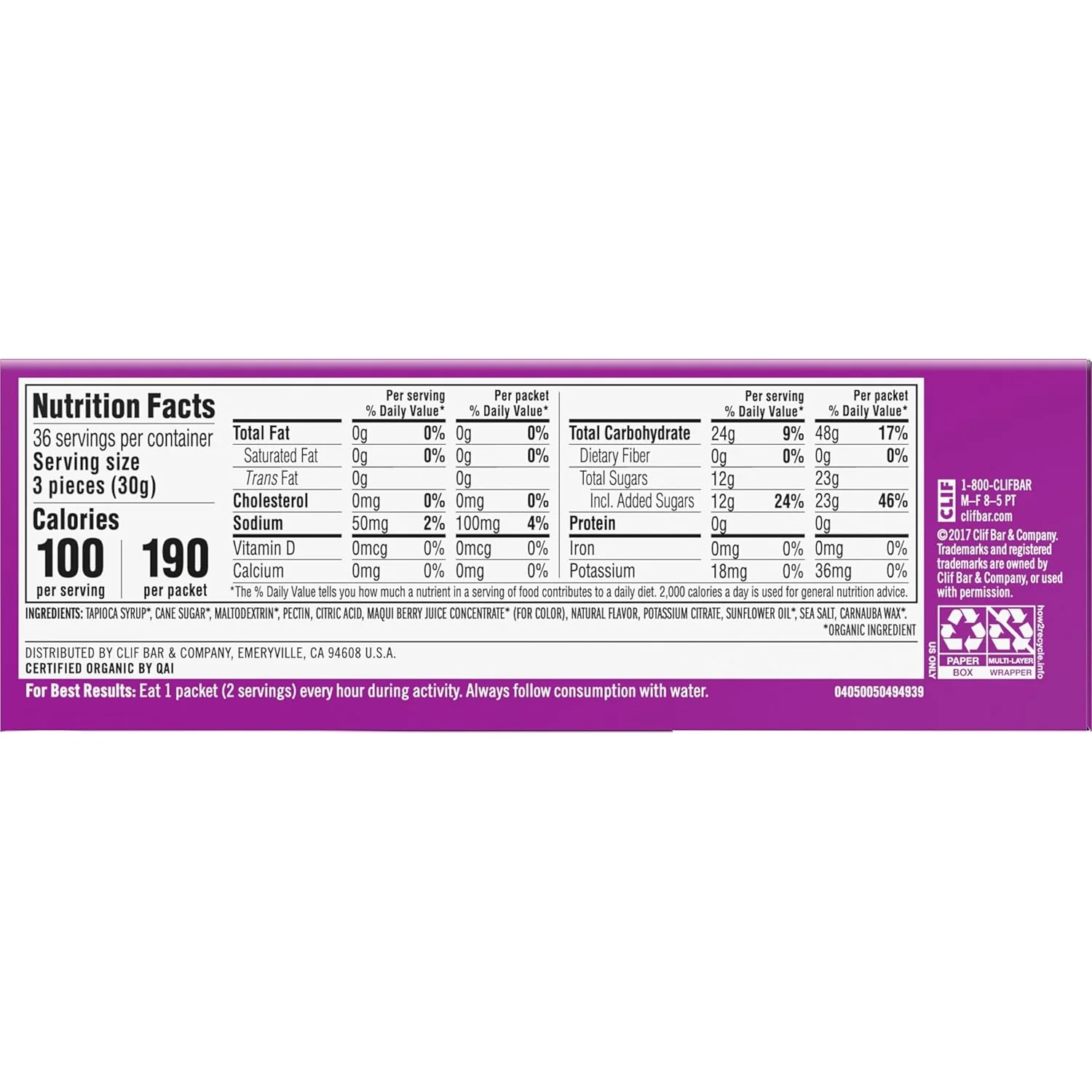 Bloks Energy Chews - Mountain Berry (18 CT) - Image 4