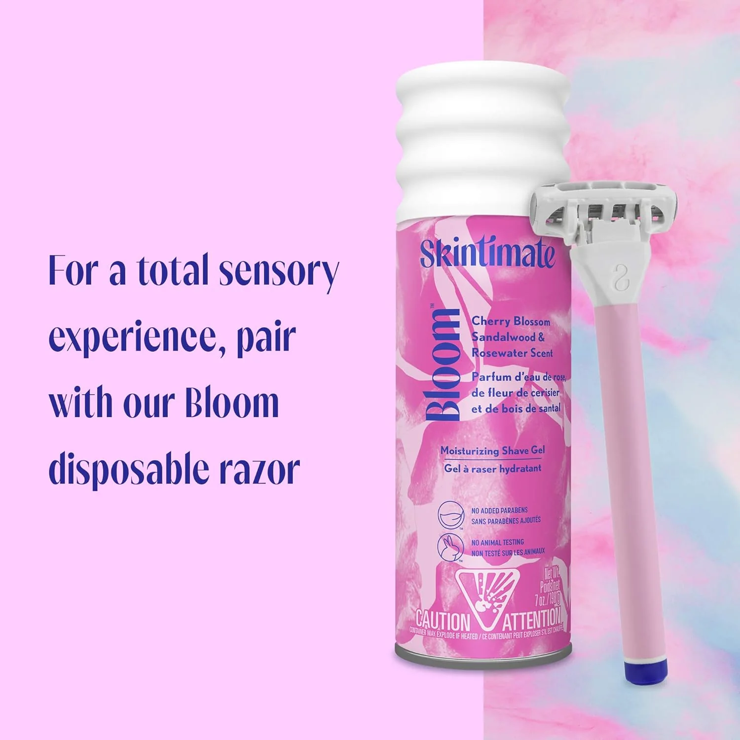 Bloom Moisturizing Shave Gel - Cherry Blossom, Sandalwood & Rosewater Scent - Image 2