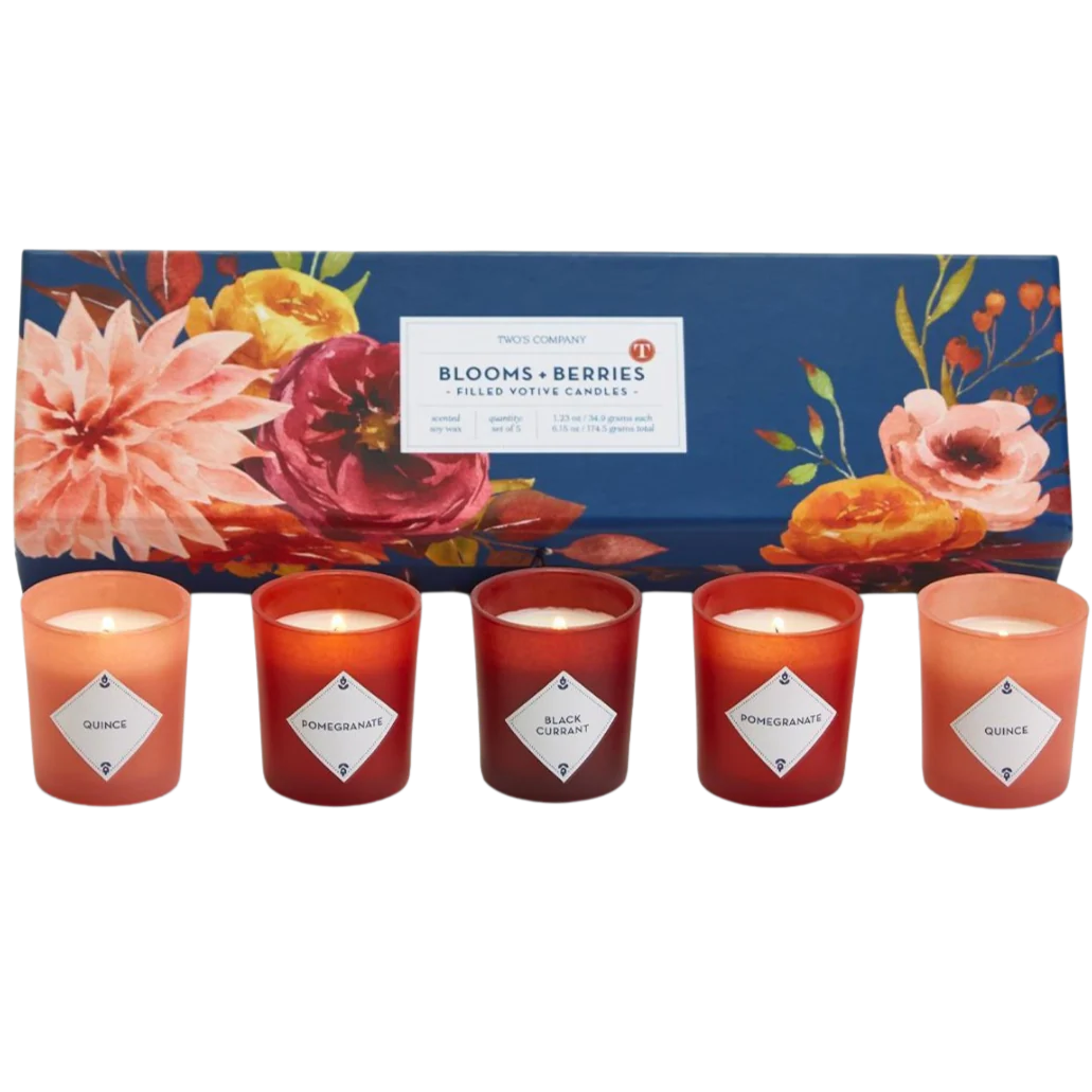 Blooms and Berries Set of 5 Scented Candles