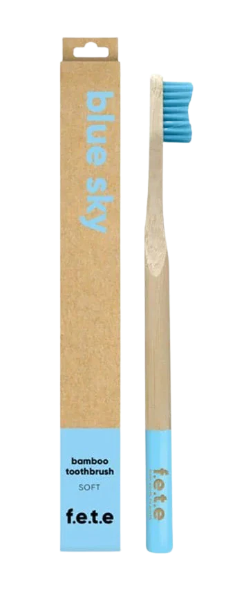 Blue Adult Medium Bamboo Toothbrush
