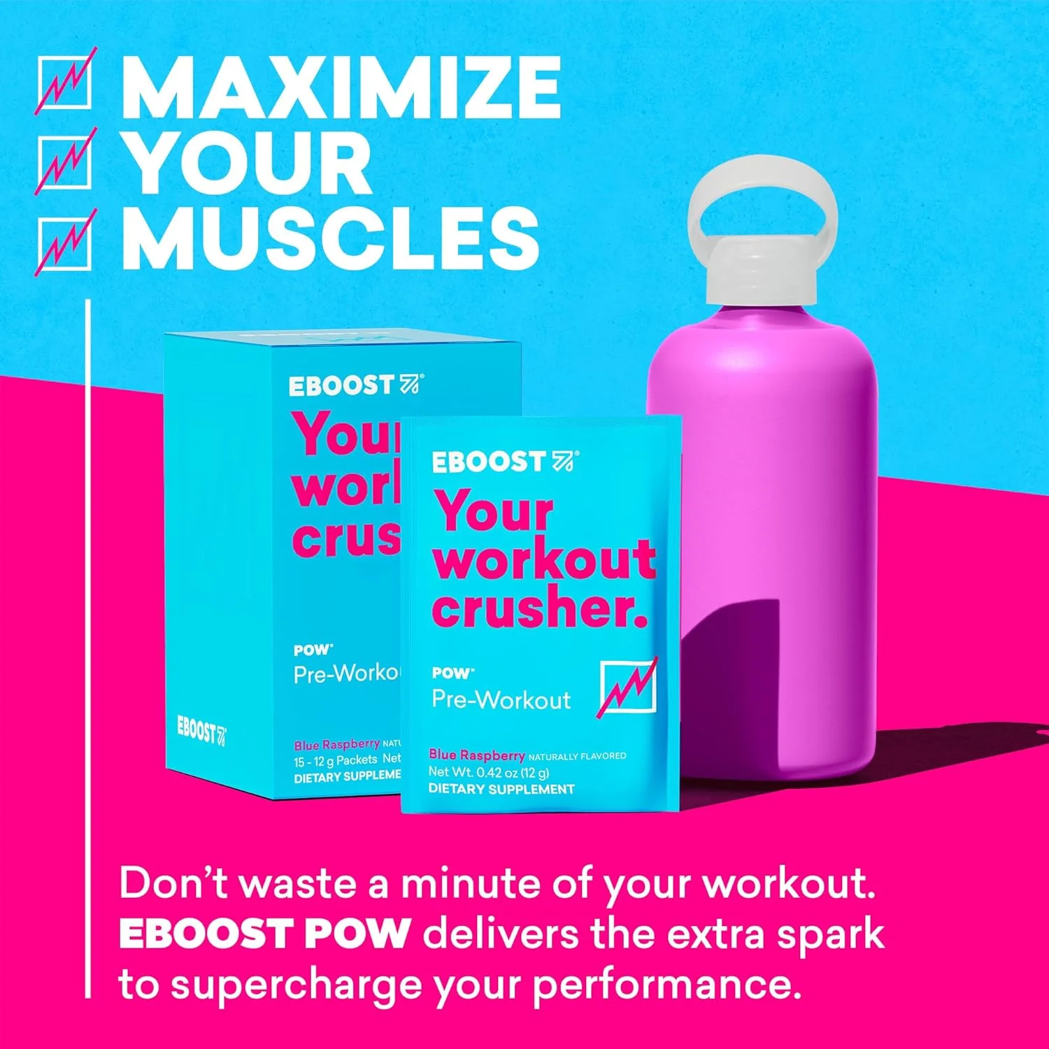 Blue Raspberry Workout Powder (15 Packets) - Image 3