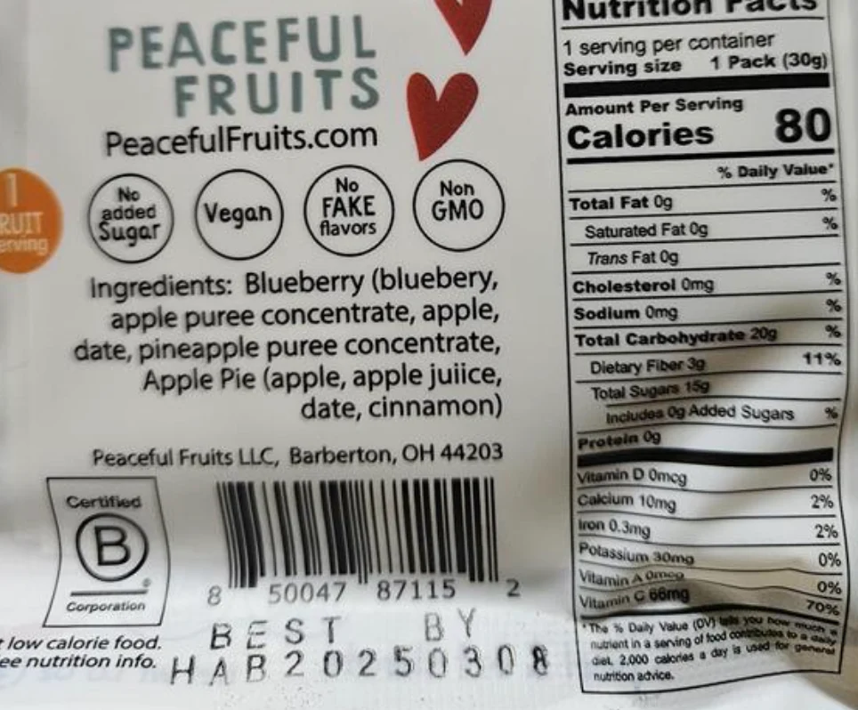Blueberry Apple Fruit Sticker (12 Pack) - Image 2