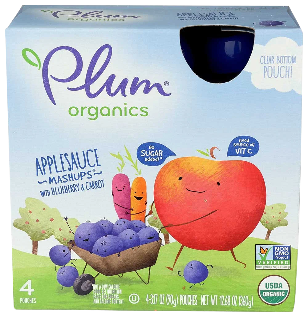 Blueberry & Carrot Applesauce Mashups (4 Pack)