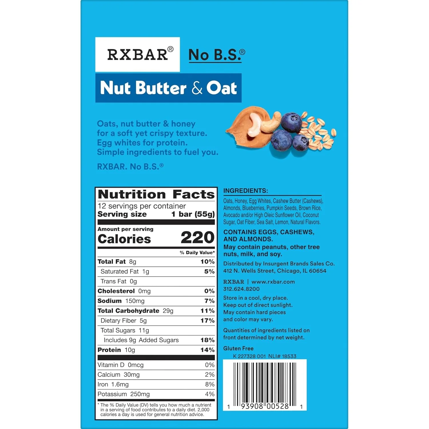 Blueberry Cashew Protein Bar (12 CT) - Image 2