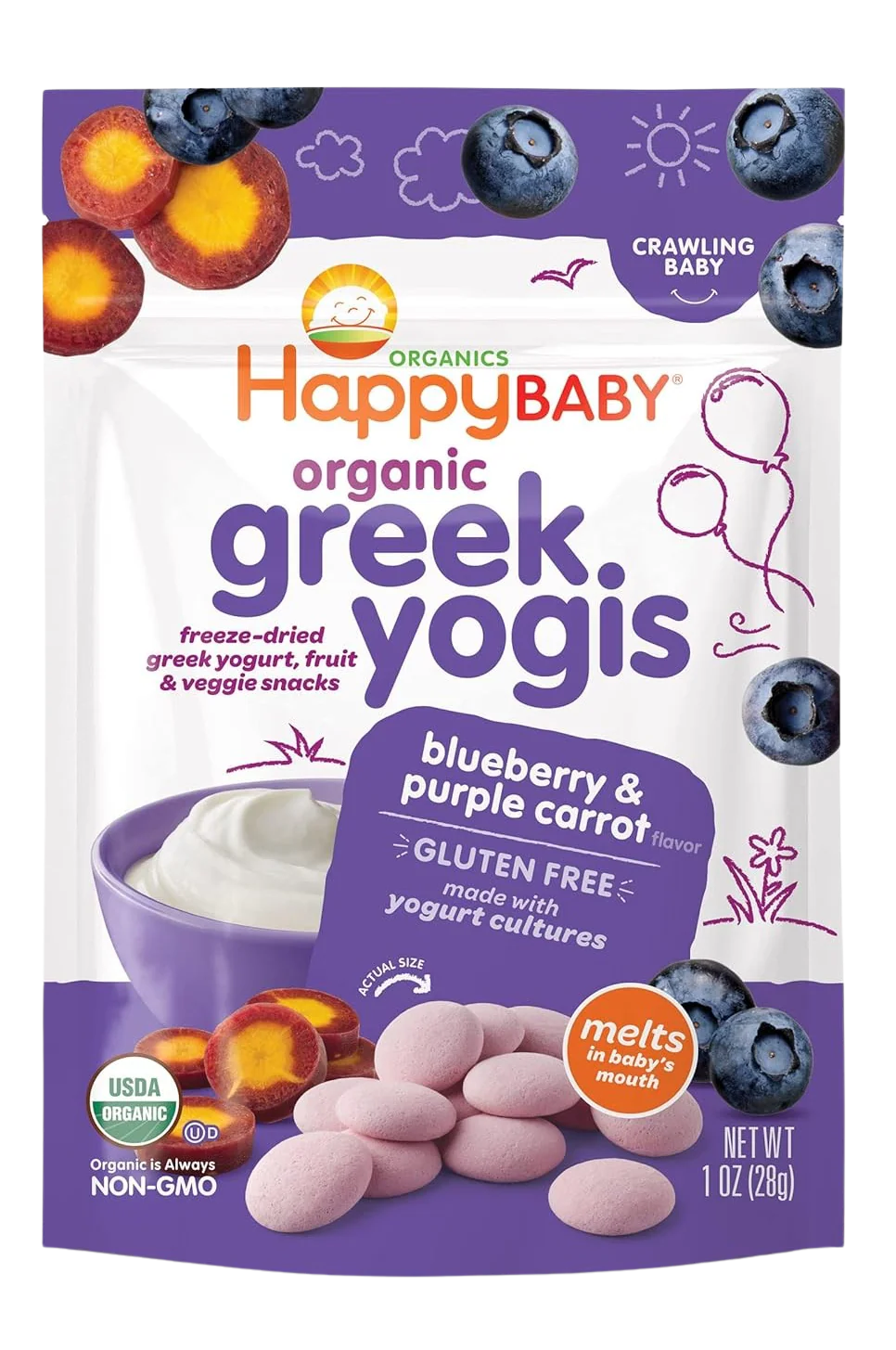 Blueberry & Purple Carrot Greek Yogis (8 Pack) - Image 2