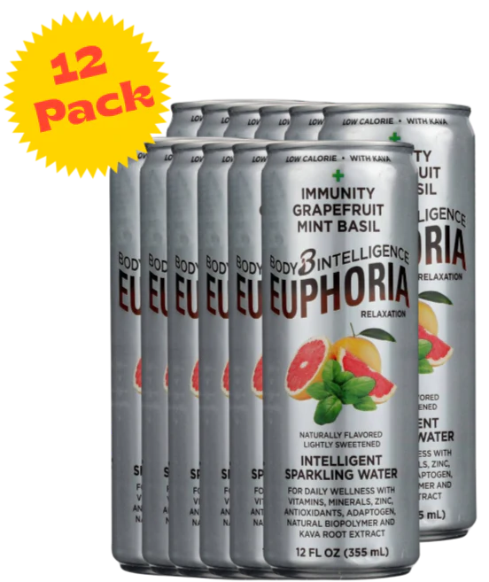 Intelligent Sparkling Water Grapefruit Mint Basil (12 Pack)