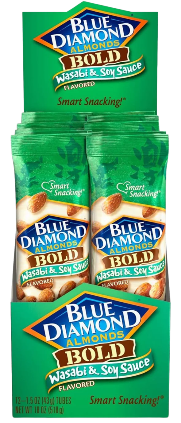 Bold Wasabi and Soy Sauce Almonds (12 Pack)