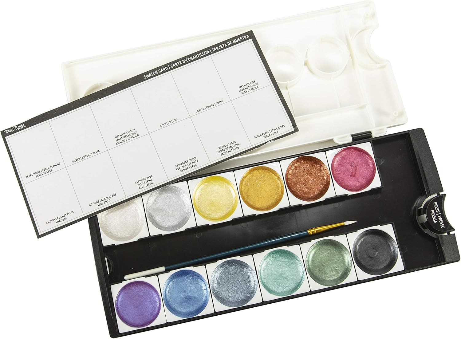 Brea Reese Watercolor Pan Set - 12 Metallic Colors - Image 3
