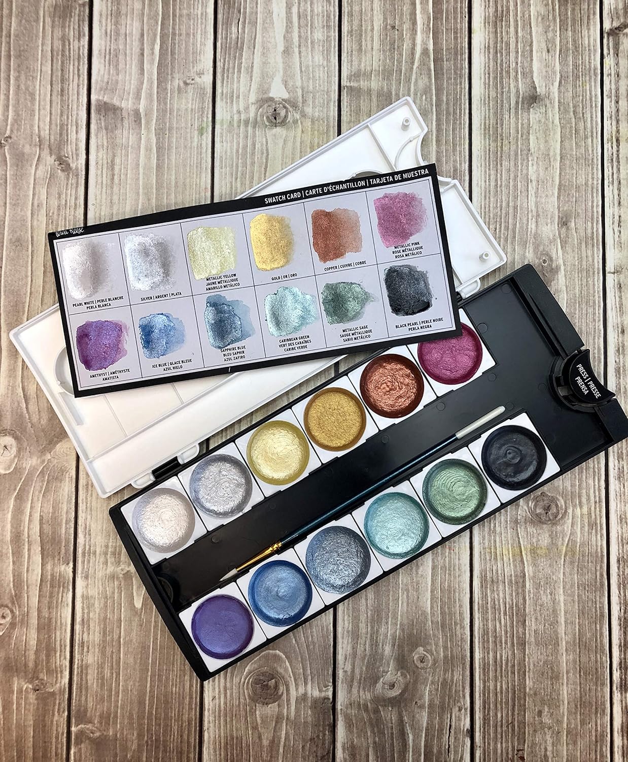 Brea Reese Watercolor Pan Set - 12 Metallic Colors - Image 4