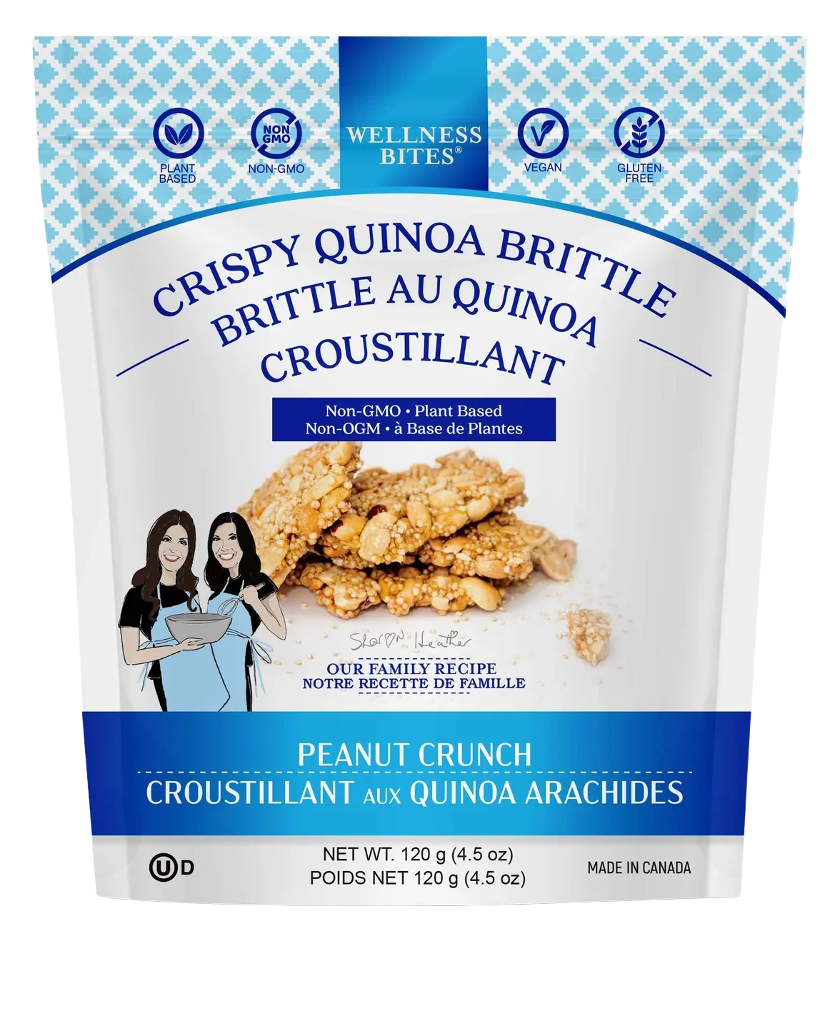 Crispy Quinoa Brittle Peanut Crunch