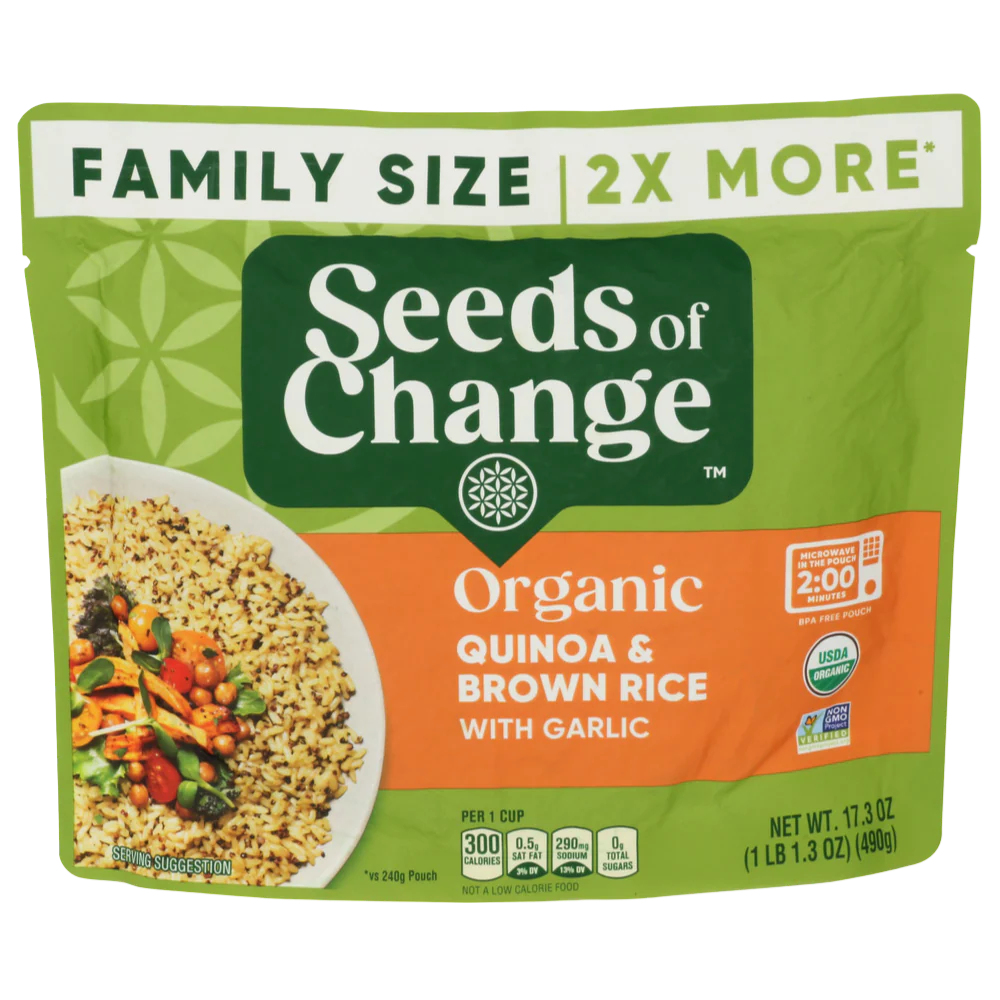 Family Size Brown Rice & Quinoa With Garlic