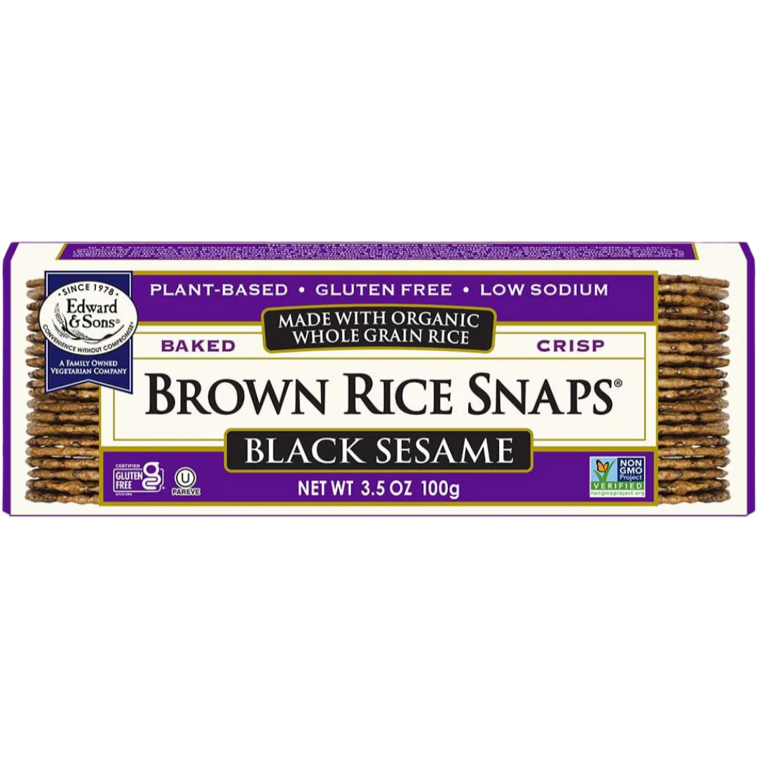 Brown Rice Snaps - Black Sesame