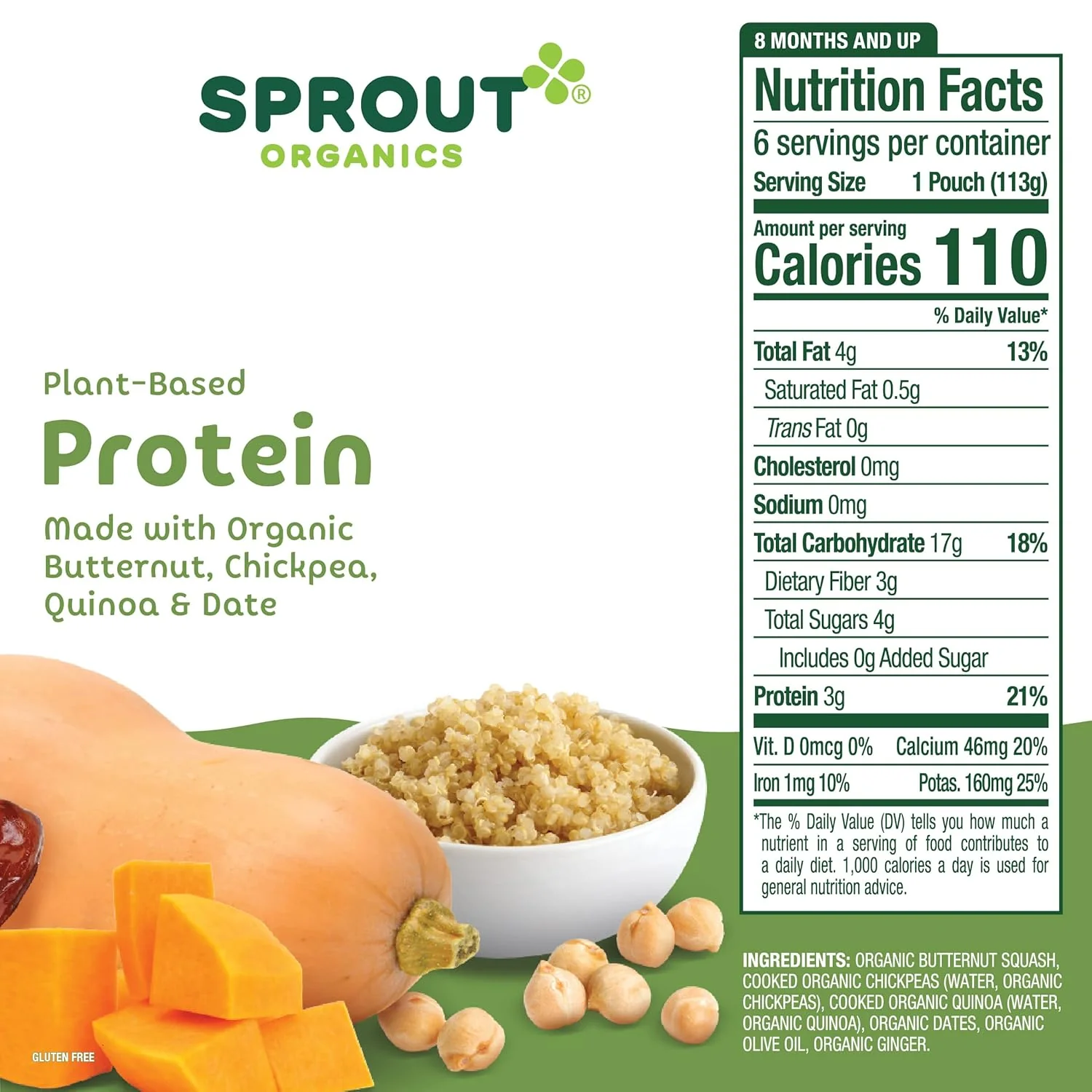 Butternut Chickpea Quinoa and Dates Pouches (12 Pack) - Image 4