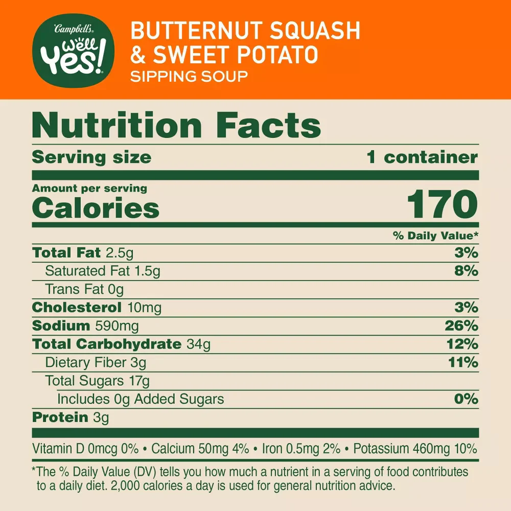 Butternut Squash & Sweet Potato Microwavable Sipping Soup - Image 4