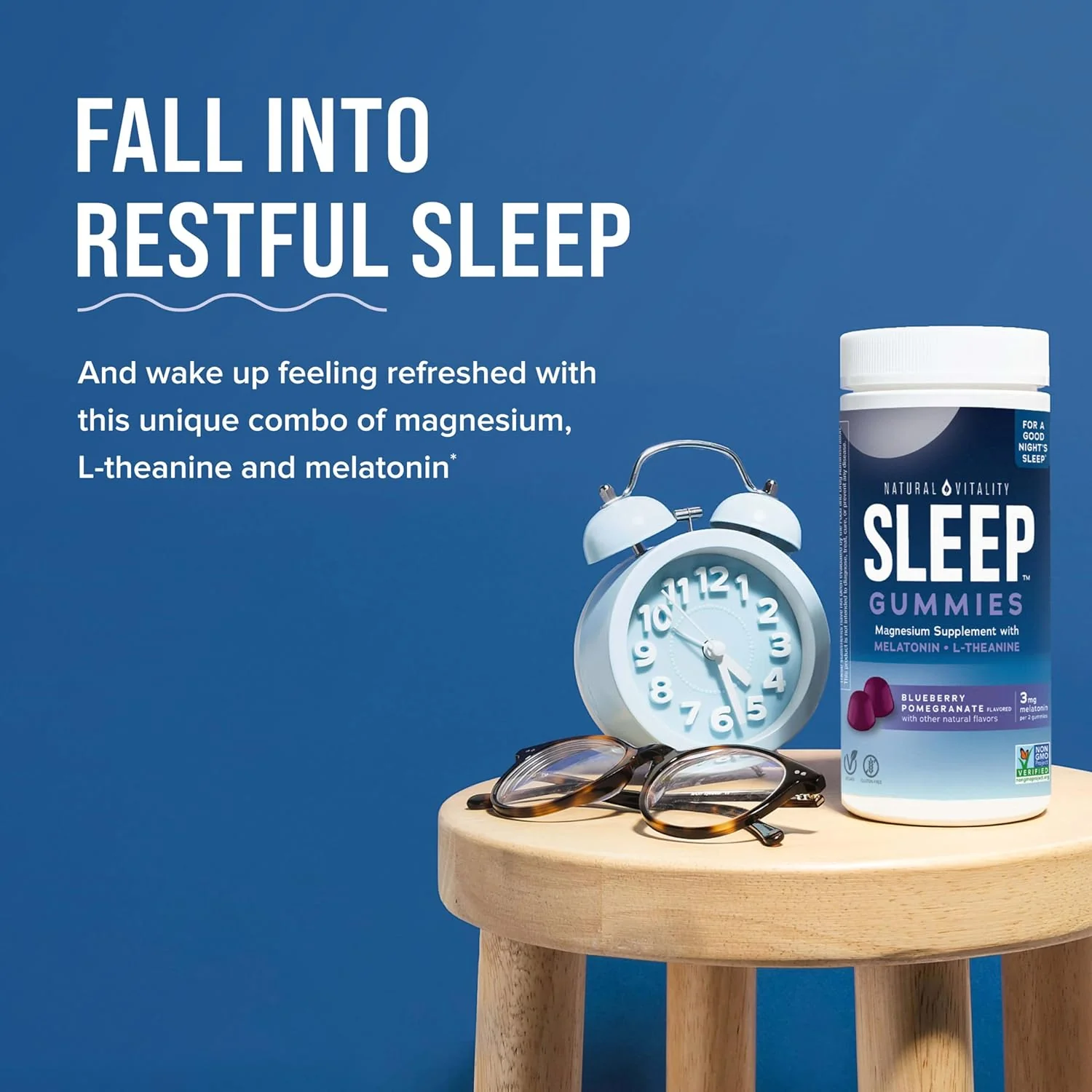 CALM Sleep Gummies Magnesium Supplement - Blueberry Pomegranate (60 CT) - Image 3