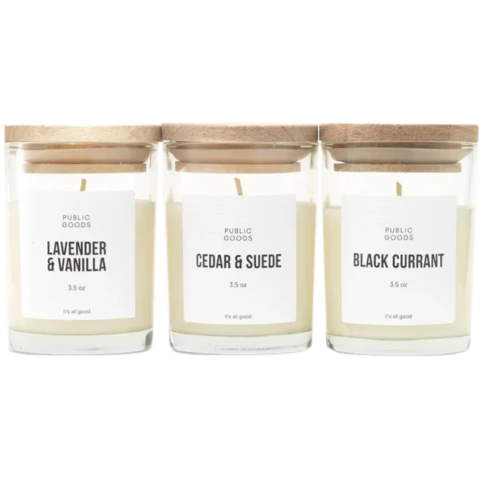 Candle Set Wooden Lids (3 Pack)