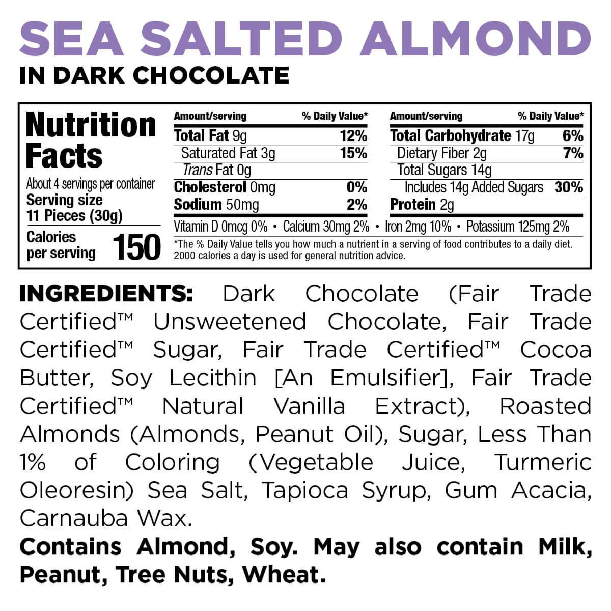 Candy Dark Chocolate Sea Salt Almond - Image 2