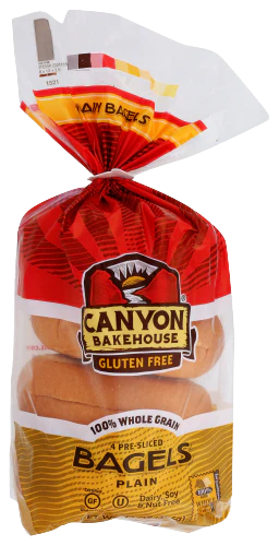 Gluten Free Plain Bagels (4 Pack)