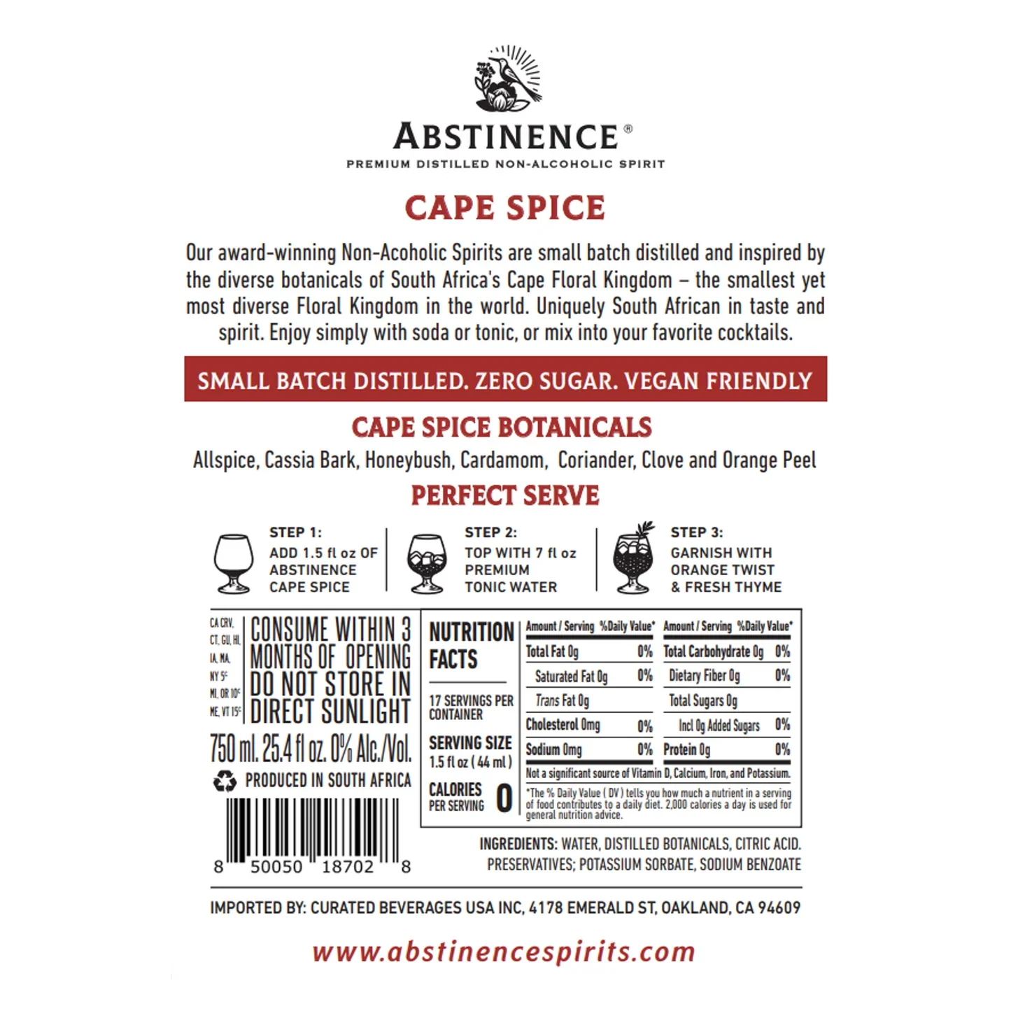 Cape Spice Non-Alcoholic Spirit - Image 2