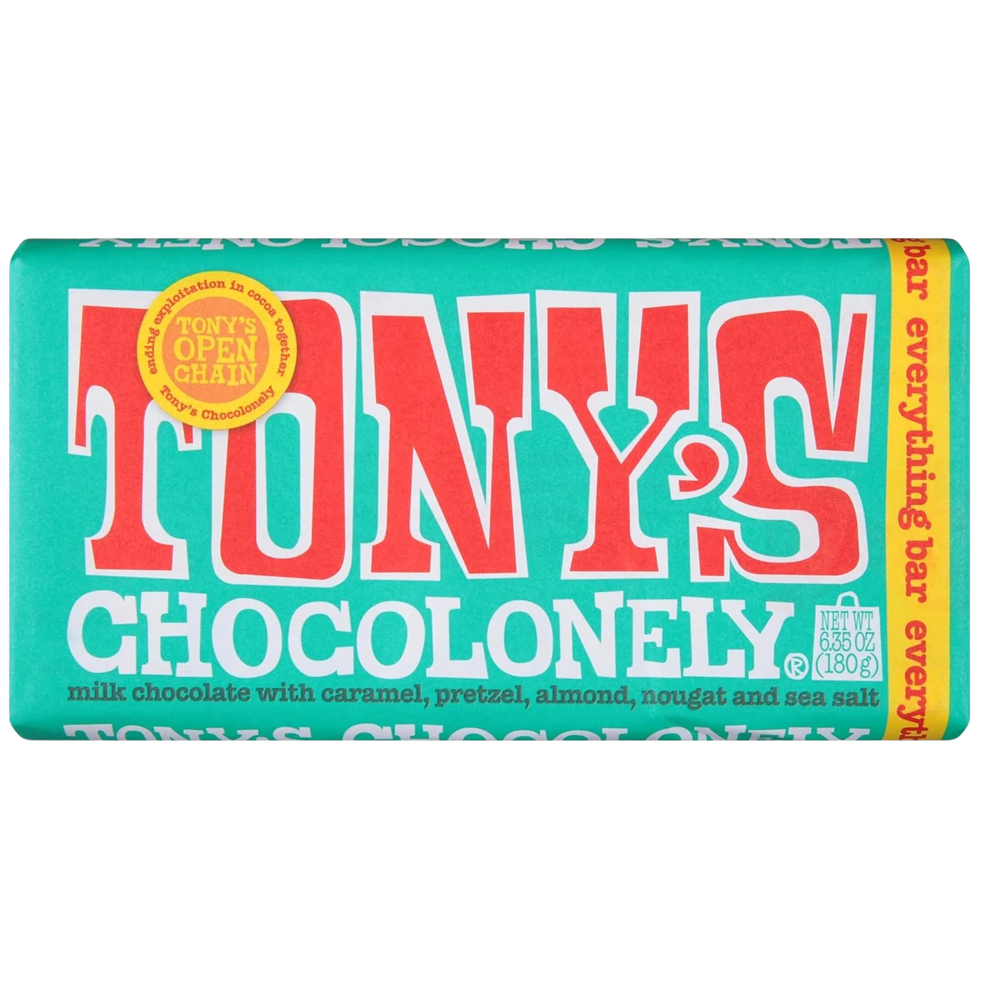 Caramel, Almond, Nougat, Pretzel & Sea Salt Milk Chocolate Everything Bar