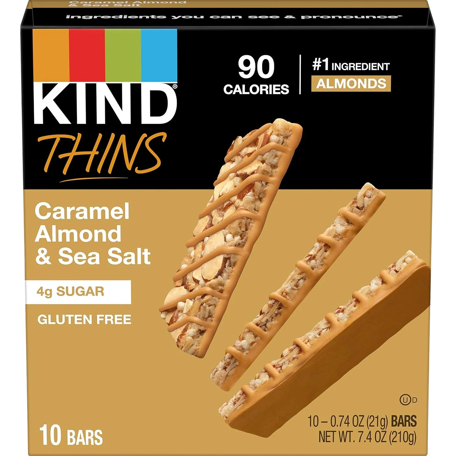 Caramel Almond & Sea Salt Thins Bar (10 CT)