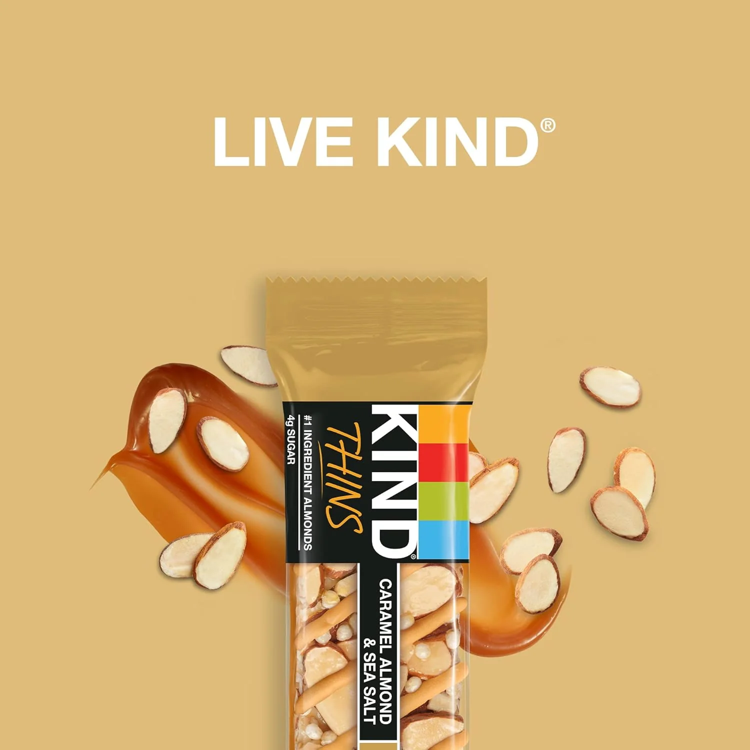 Caramel Almond & Sea Salt Thins Bar (10 CT) - Image 3