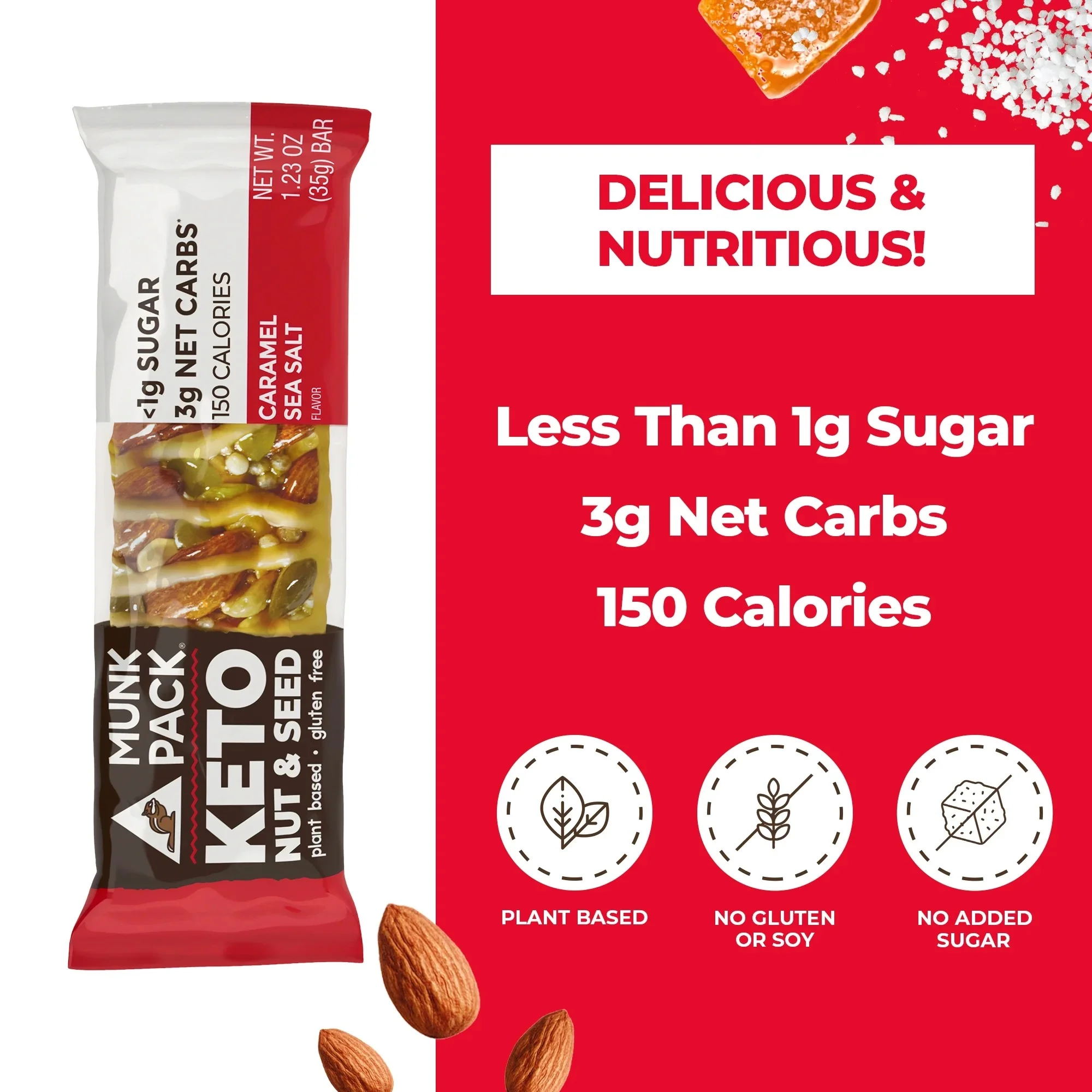 Caramel Sea Salt Nut & Seed Bar (4 CT) - Image 2