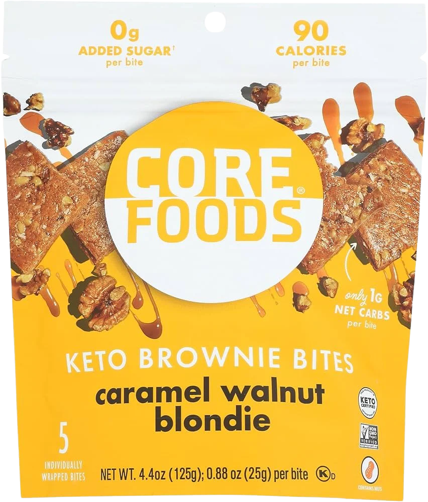 Caramel Walnut Blondie Keto Brownie Bites
