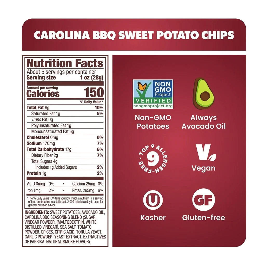 Carolina BBQ Chips With Avocado Oil - Image 3