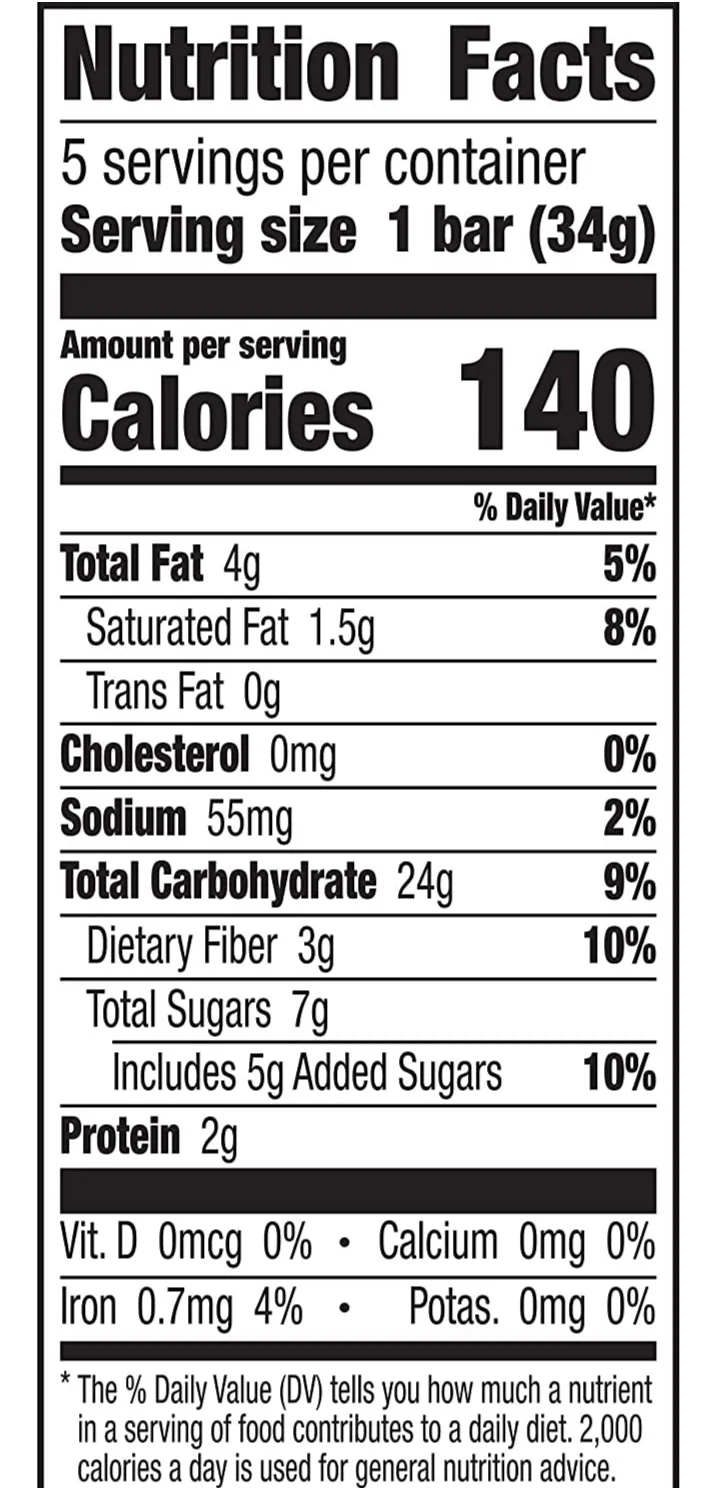 Organic Oats And Honey Granola Bar (5 CT) - Image 3