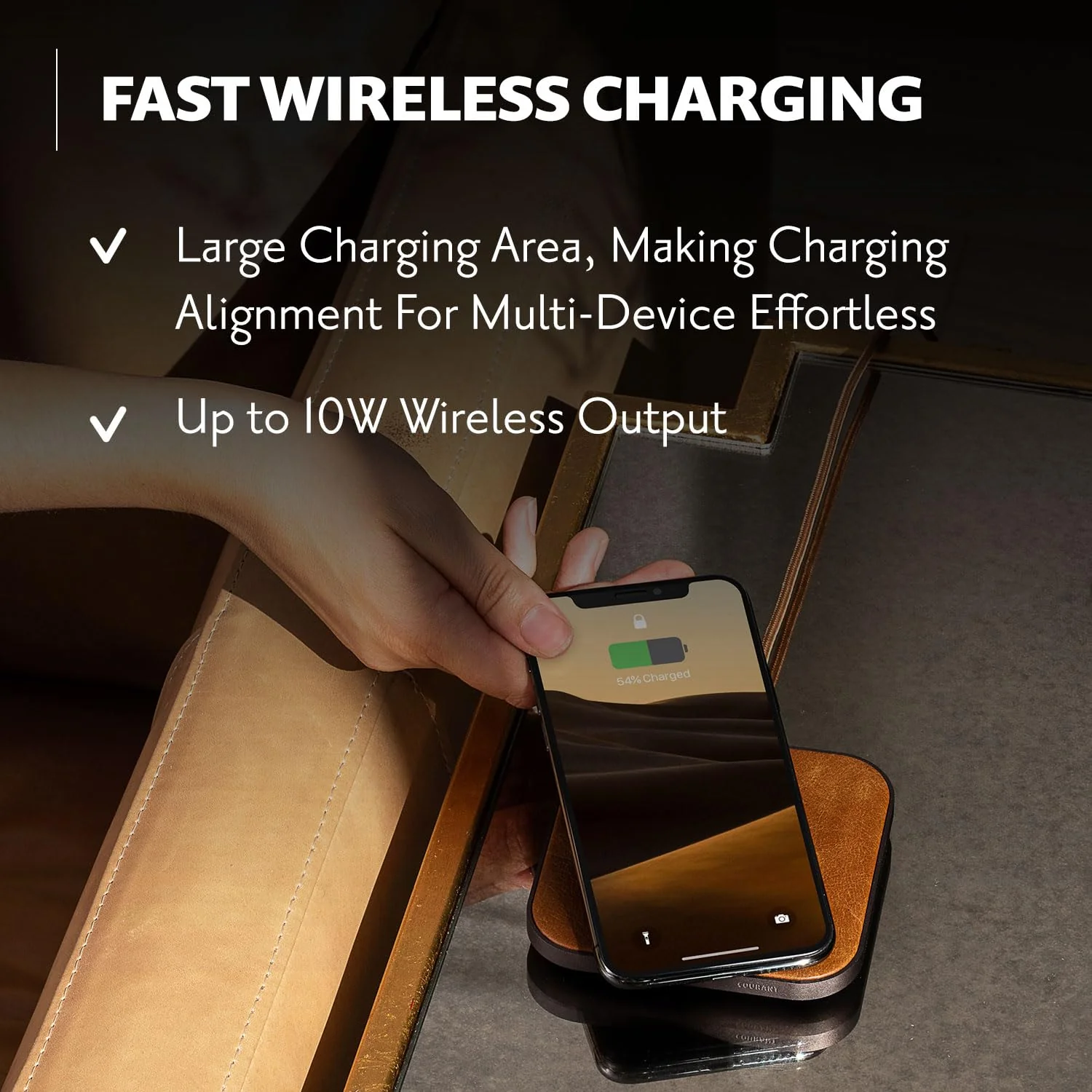 CATCH 1 Single-Device Charging Pad Leather - Ash - Image 3