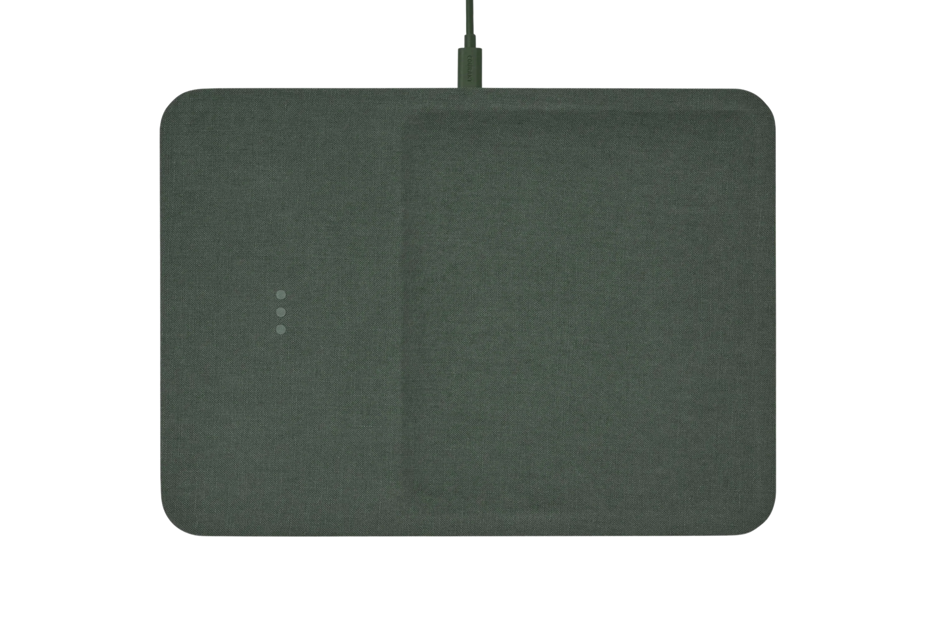 CATCH 3: Single-Device Linen Charging Tray - Forest Green
