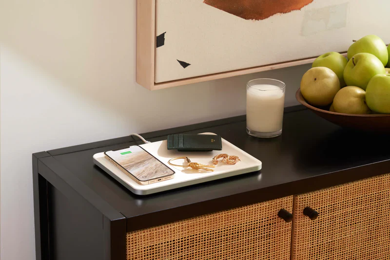 CATCH 3 Single-Device Charging Tray Leather - Bone - Image 3