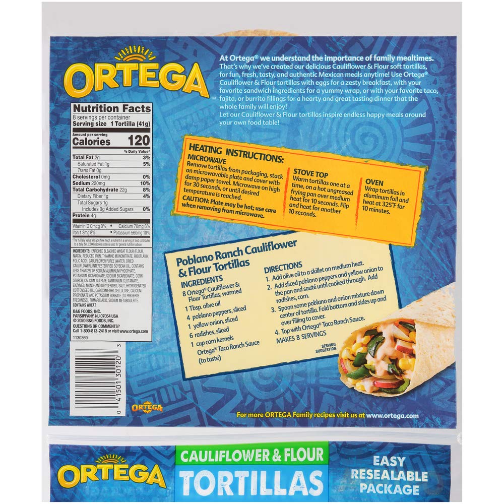 Cauliflower Flour Tortillas (8 CT) - Image 2