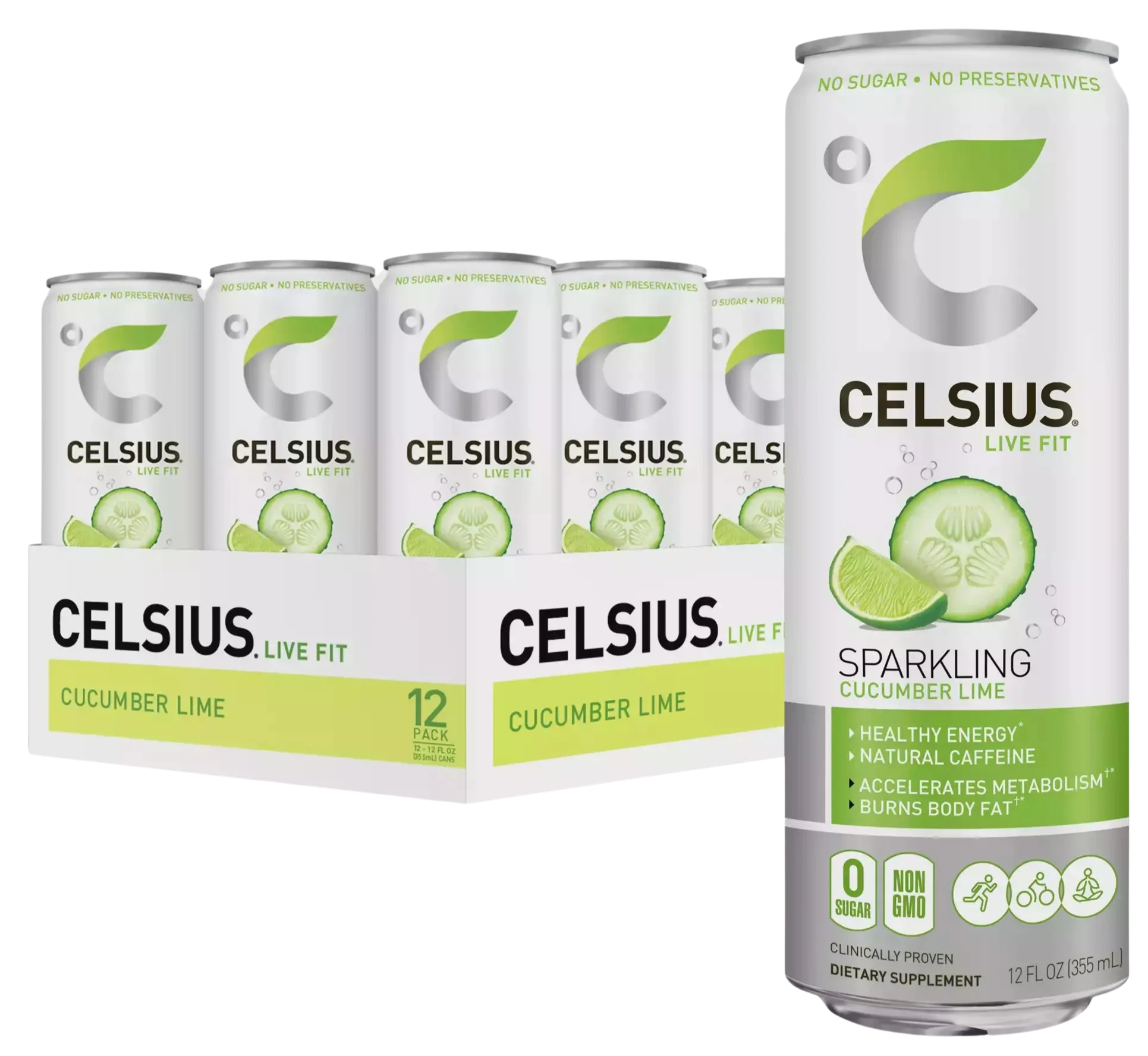 Cucumber Lime Sparkling Water (12 Pack)