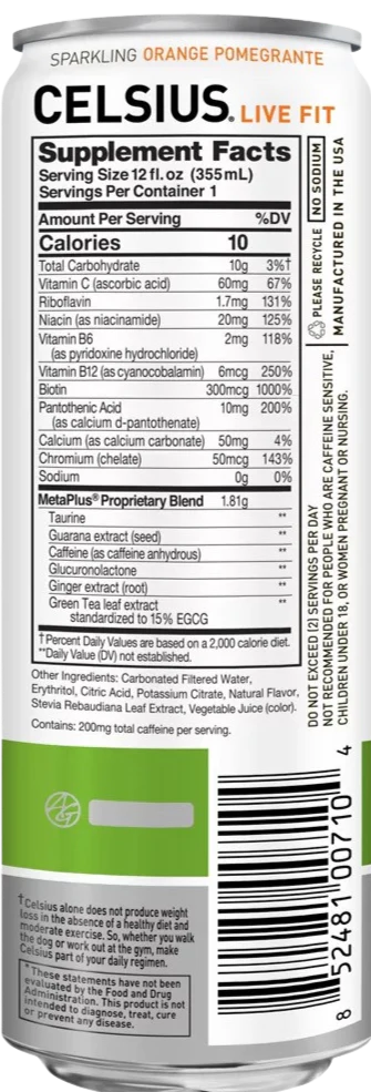 Orange Pomegranate Sparkling Water (12 Pack) - Image 3