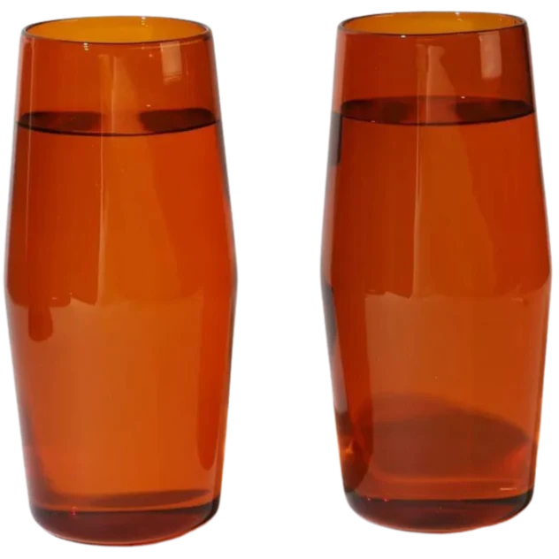 Century Glass Set Of Two (Amber) - Image 2