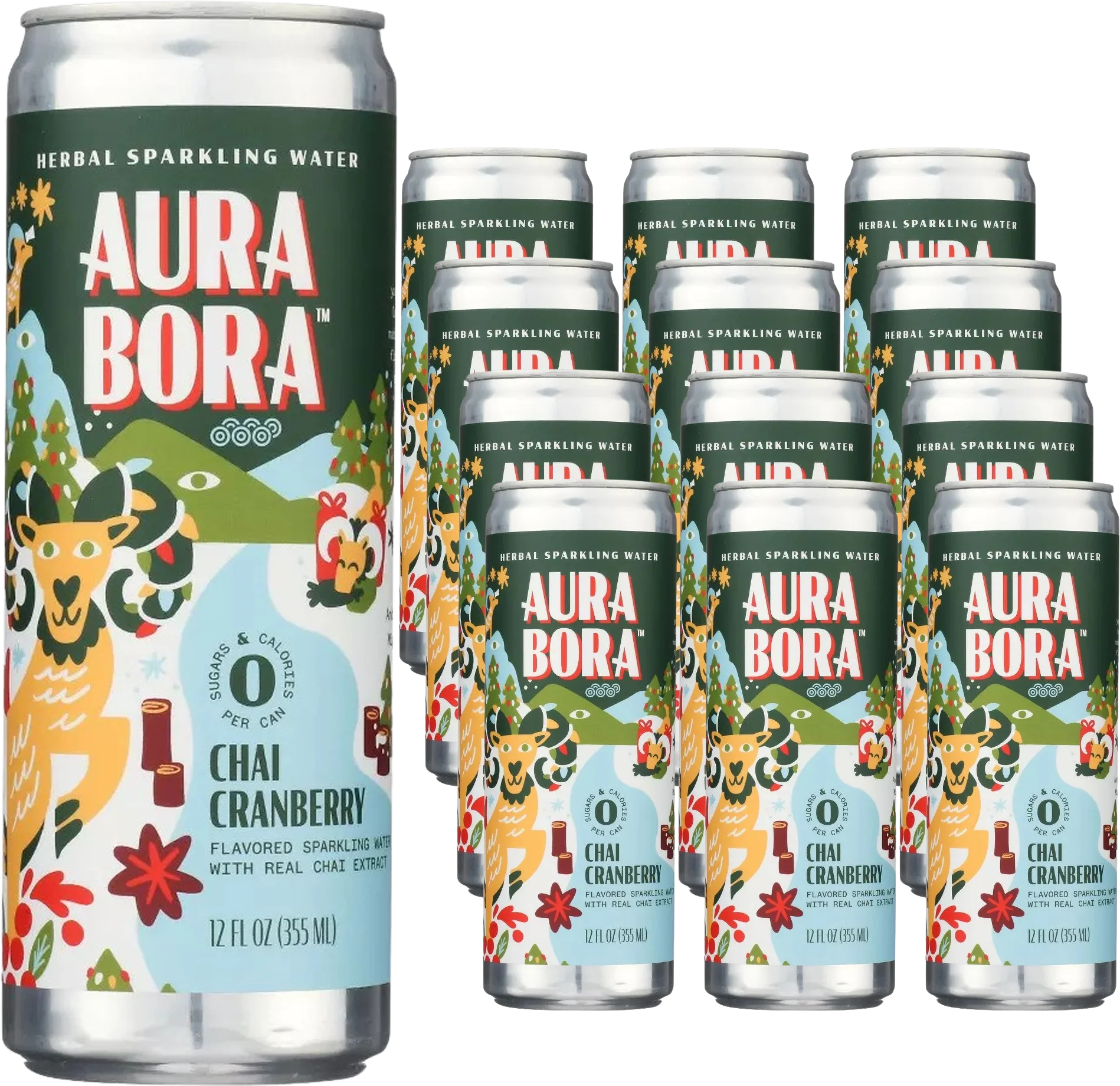 Chai Cranberry Sparkling Water (12 Pack)